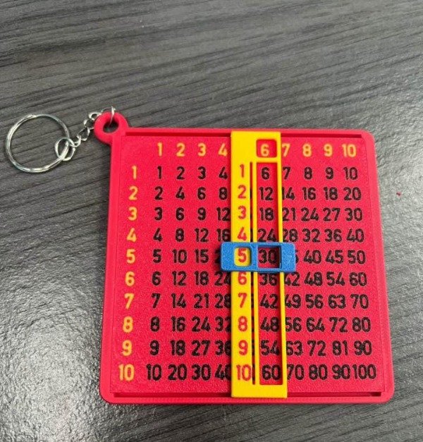 Producto - Llavero Tabla Pitagorica - Impreso en 3D