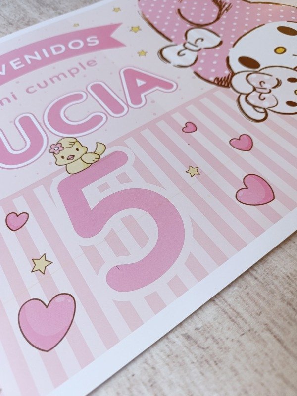 Producto - [Laser] Lamina My Melody - Cartel de Bienvenida - 5