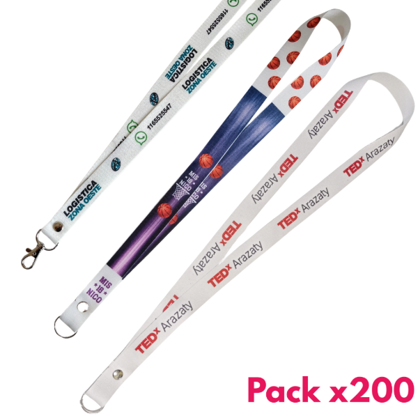 Producto - Pack de 200 Cintas Blancas Personalizadas Simple faz