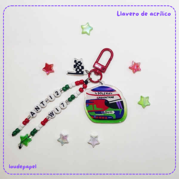 Producto - Kimi Antonelli - Llavero con charms