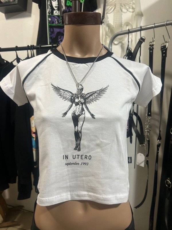 Producto - baby tee in utero blanca