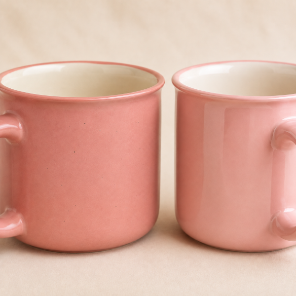 Producto - Taza grande de Cerámica Rosa 450 ml - 3
