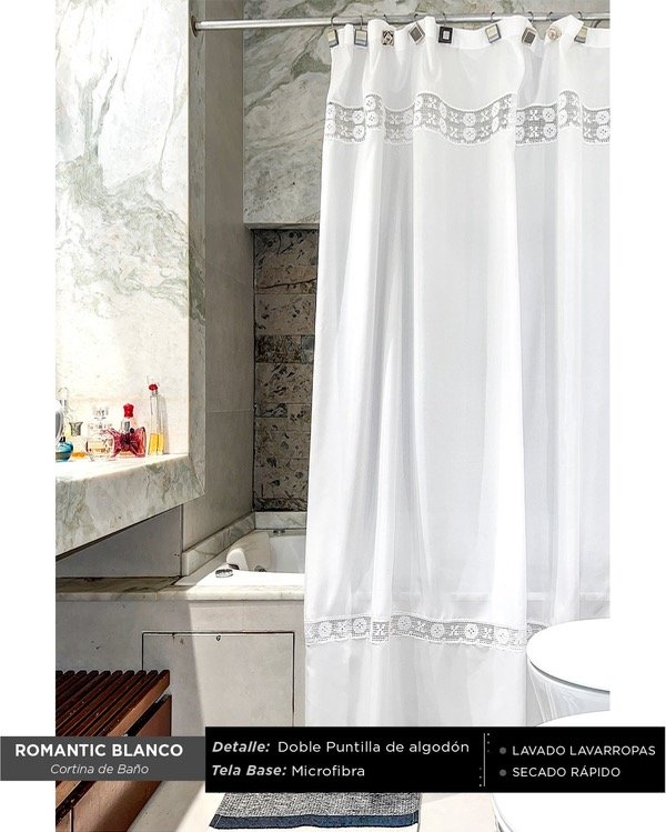 Producto - Cortina de Baño Dina Gerade Romántic
