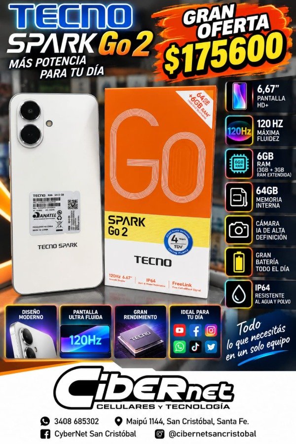 Producto - Celular Spark Go 2
