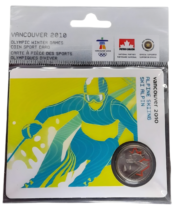 Producto - Canada Coin Card 25 Cents 2008 Juegos Olímpicos de Invierno Vancouver (color)