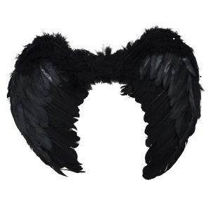 Producto - Alas de angel negro con plumas  53 x 32 cm