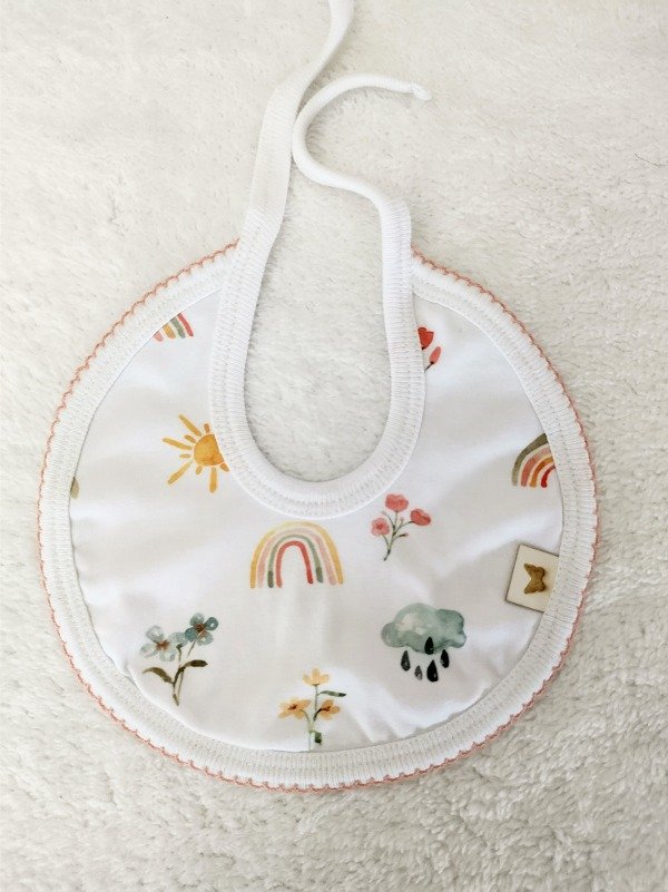 Producto - Babero redondo Arcoiris