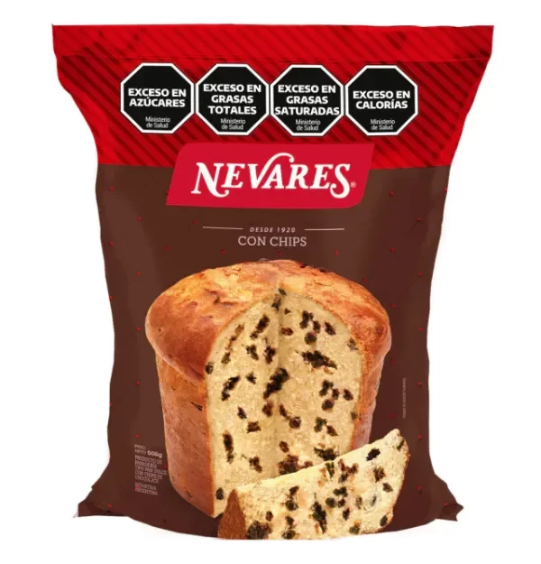 Producto - Nevares Pan Dulce Con Chips 500 gramos x Unidad Llevando Caja x 10 u