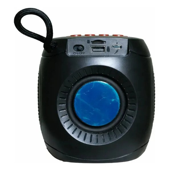 Producto - Parlante Portatil RS-AC73 8W Recargable Led RGB MicroSD Portal Celular Correa - 4