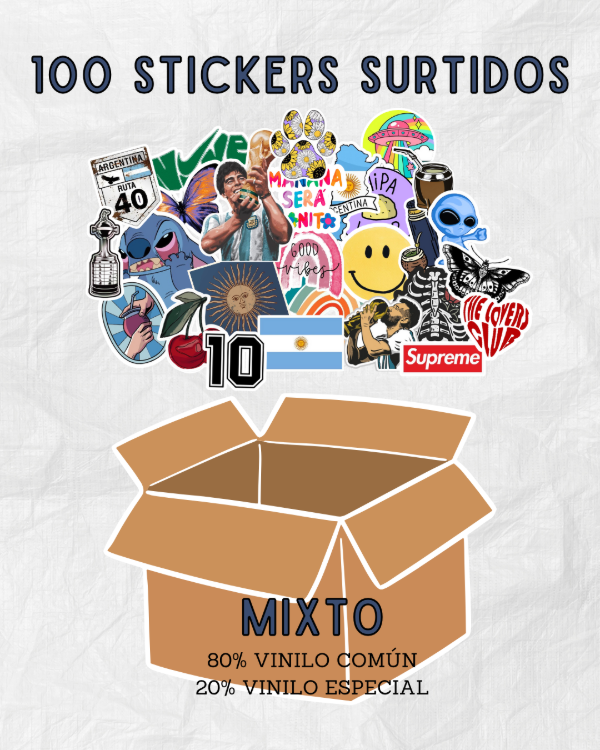 Producto - Pack 100 stickers mixtos