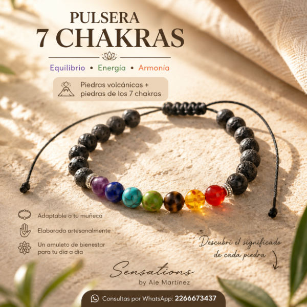 Producto - Pulsera 7 chakras ajustable