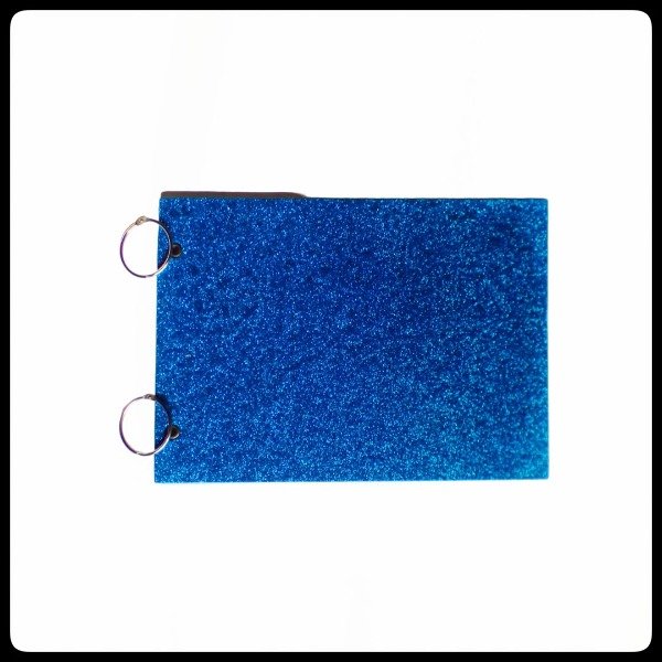 Producto - Carpeta N5 c/ anillos GLITTER AZUL