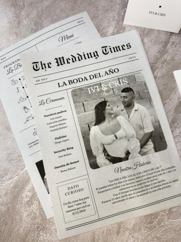 Producto - Pack 170 - Periodico de Boda / Diario de Evento - 4
