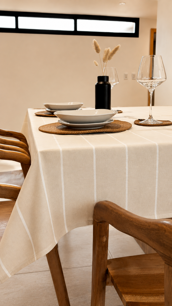 Producto - Mantel Rayas Blancas - 0