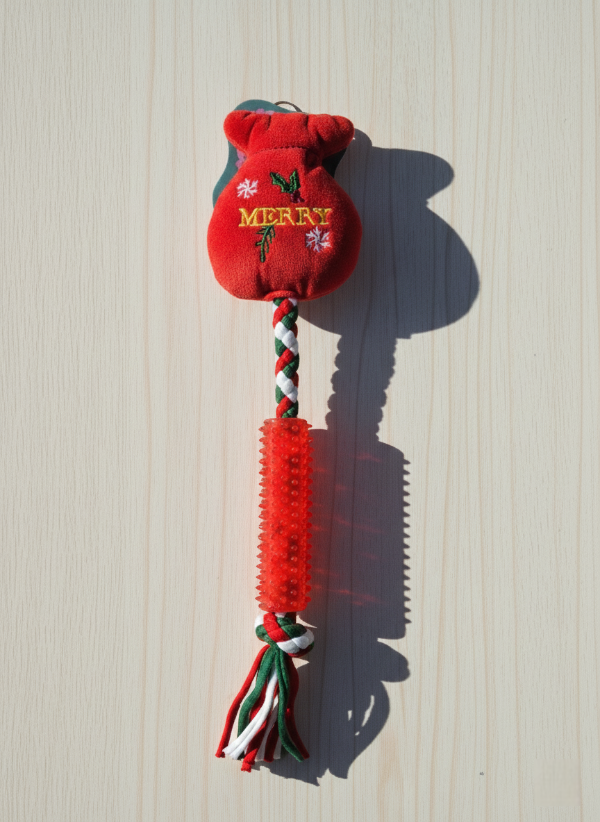 Producto - Juguete bolsa navideña mordillo y soga