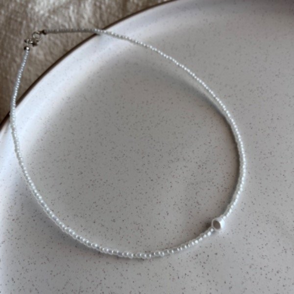 Producto - Choker Clara - blanco perlado