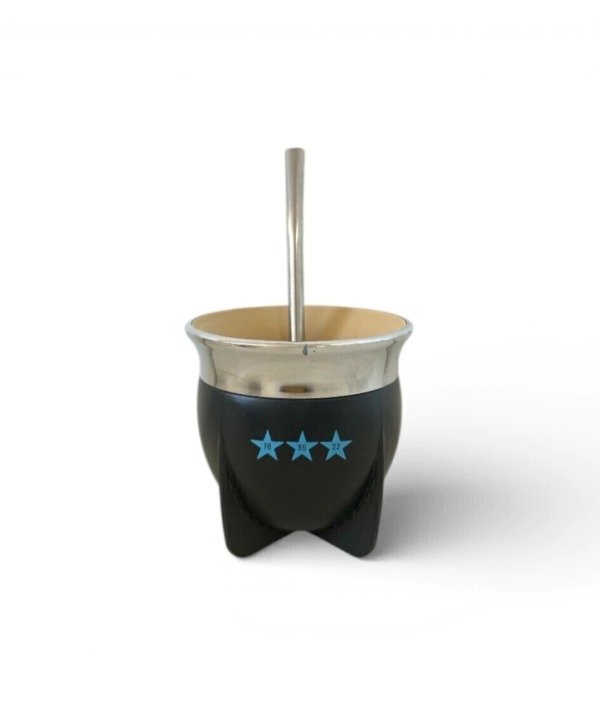 Producto - MATE TRADICIONAL AFA BOCA ABIERTA NEGRO - 2