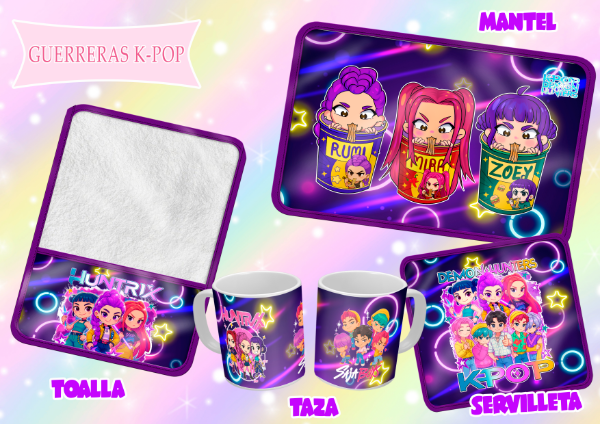 Producto - SET DE 4 ELEMENTOS GUERRERAS K-POP