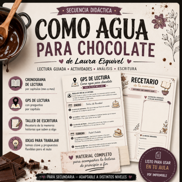 Producto - SECUENCIA DIDÁCTICA "COMO AGUA PARA CHOCOLATE"