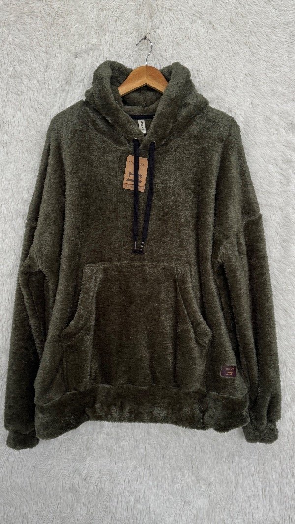 Producto - Buzo Oversize Verde Militar Teddy Bifaz - 0