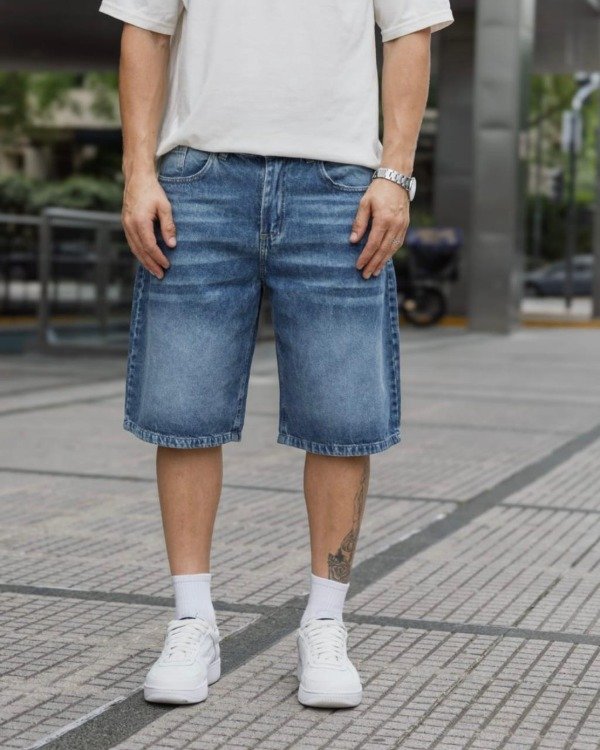 Producto - Bermuda Baggy Azul Oxido - 0