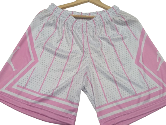 Producto - Shorts deportivos Jordan /Blanco rayas rosa