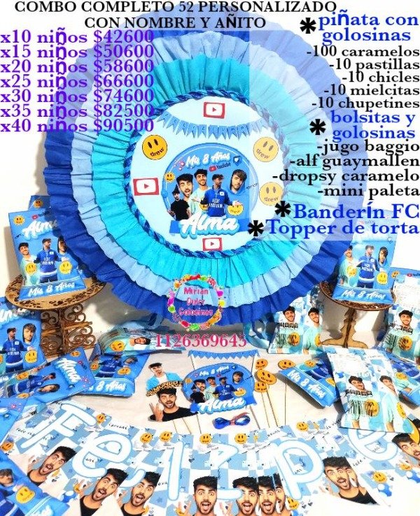 Producto - Combo cumpleaños 52 Fede vigevani club misterio