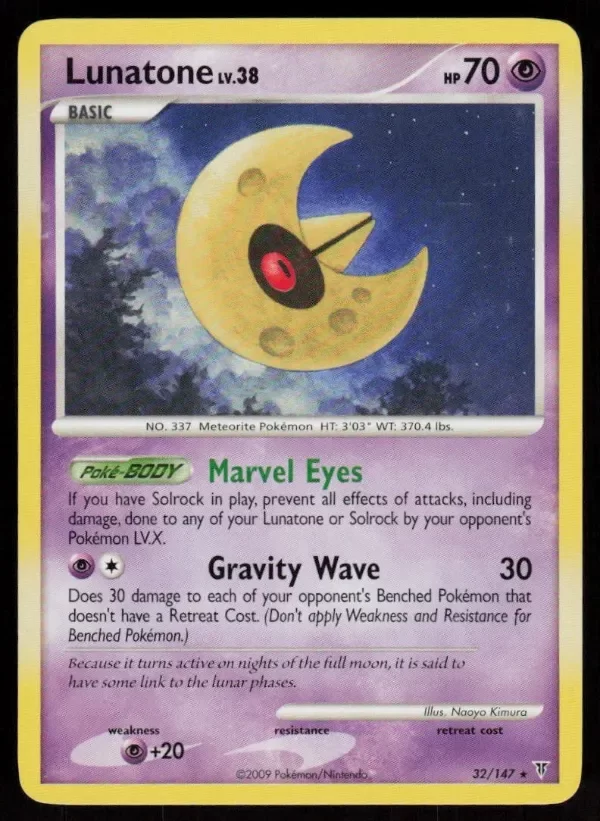 Producto - Lunatone 32/147 Rare Supreme Victors Pokemon