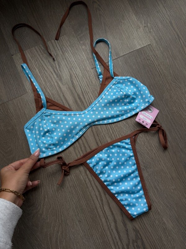 Producto - Bikini Zakopane Celeste y chocolate - 4