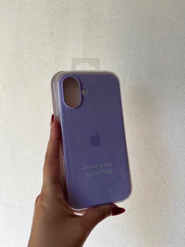 Producto - Iph 16 plus silicona con felpa lila