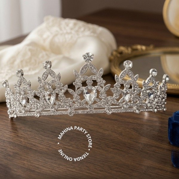 Producto - Corona queen plateada cristal