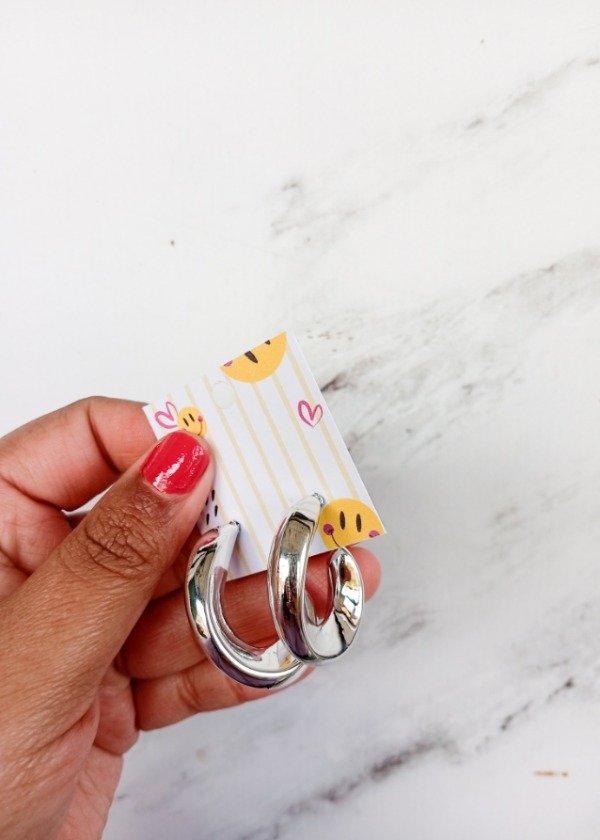 Producto - Aros Vicky plateados Chunky