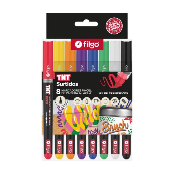 Producto - MARCADORES PINCEL x8 FILGO TNT