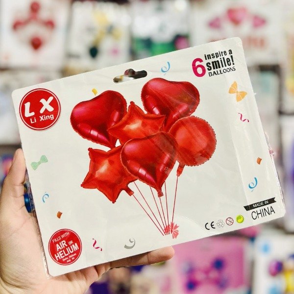 Producto - Set de globos Rojos grandes 6pcs