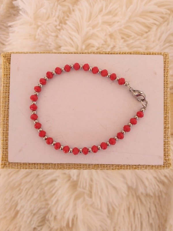 Producto - APQ0106 Cristal Rojo Mate con Bolita Acero 1x1