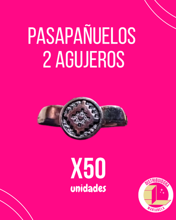 Producto - Pasapañuelos 2 Agujeros Diseños Surtidos - Pack x50 unid (Mayorista)
