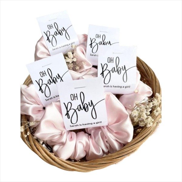 Producto - Scrunchies Personalizadas Para Baby Showers - Set 30 Unidades