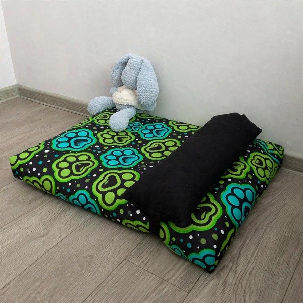 Producto - Colchonetas Rectangular con Almohadon Huellas verdes - 1
