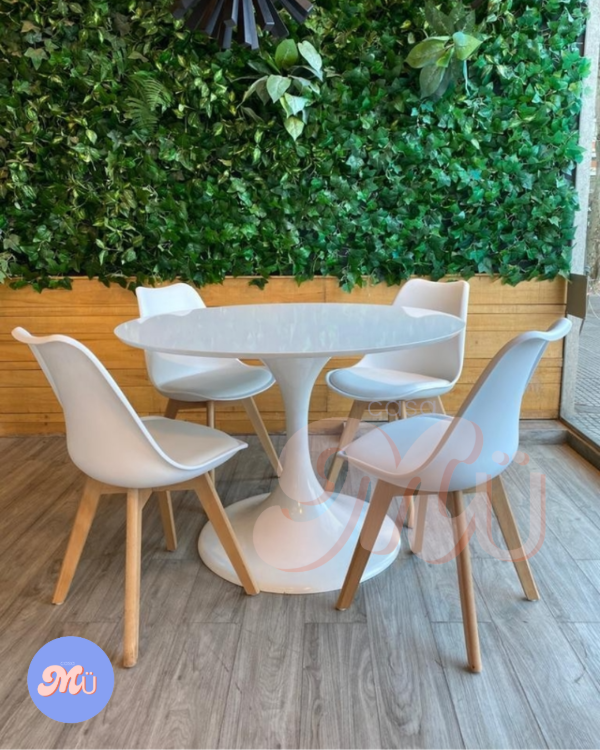 Producto - Mesa de Comedor TULIP 100 diam - Fibra de vidrio BLANCA