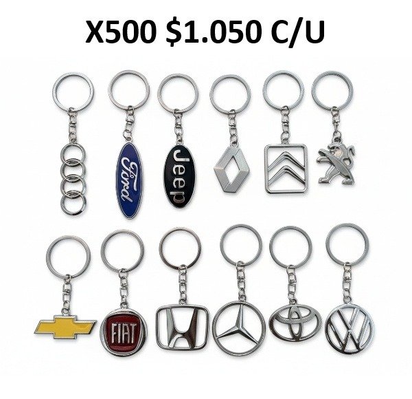 Producto - PROMOCION DE LLAVEROS METALICOS CON LOGO A 1.050 PESOS C/U X 500 UNIDADES