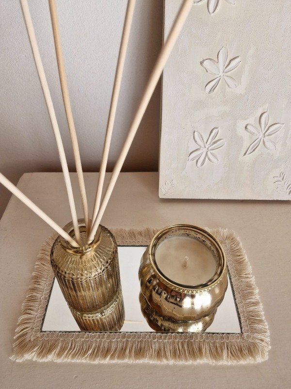 Producto - Bandeja rectangular espejada mini BOHO