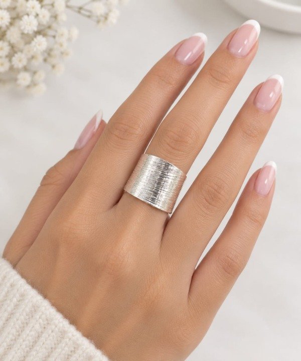 Producto - Anillo lineas plata - 1