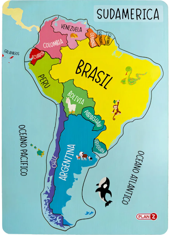 Producto - MAPA CONTINENTES Rompecabezas encatrable