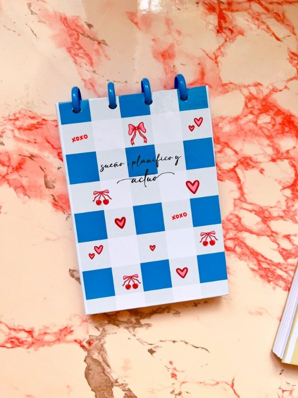 Producto - LIBRETA A6 HOJAS LISAS CUADRI CELESTE