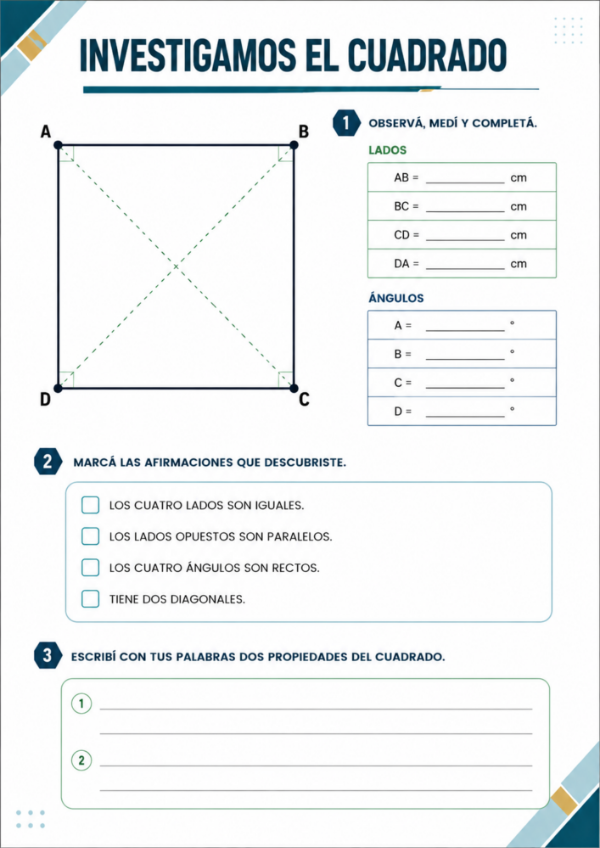 Producto - Geometría: Propiedades, clasificación, diagonales y construcciones - 6