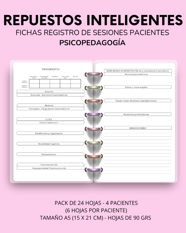 Producto - FICHAS DE REGISTRO DE SESIONES PSP, FONO Y PSICOMOTRICISTA - 1