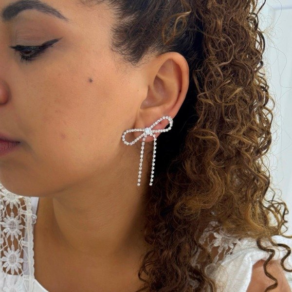 Producto - AROS STRASS MOÑO COLGANTE