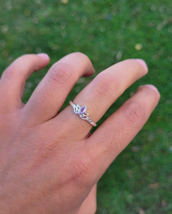 Producto - Anillo Flor de loto cristal