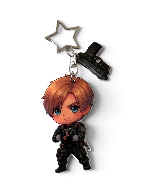 Producto - Llavero colgante Leon Kennedy Chibi - 0
