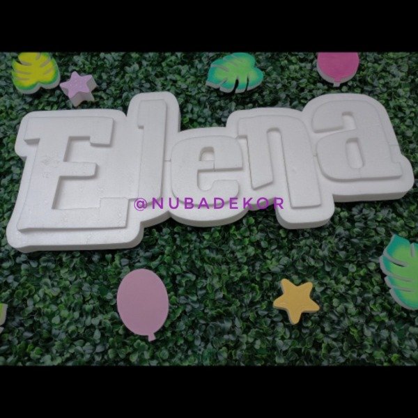 Producto - Cartel blanco doble contorno